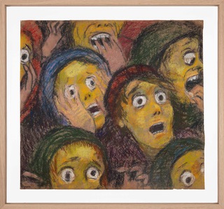 Rémület (Fright), 1948, Pastel on Paper, framed 54.5 x 58.3 cm