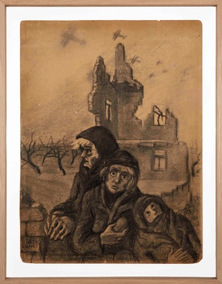 Untitled, 1942, Chalk on Paper (cardboard), framed 74.0 x 57.4 cm